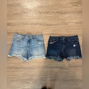 Universal Thread Light and Dark Blue Jean Shorts
